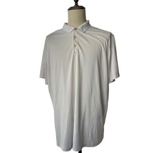 Nike Shirt Mens Size XXL White Polo Short Sleeve 3Button Placket Sporty Classic